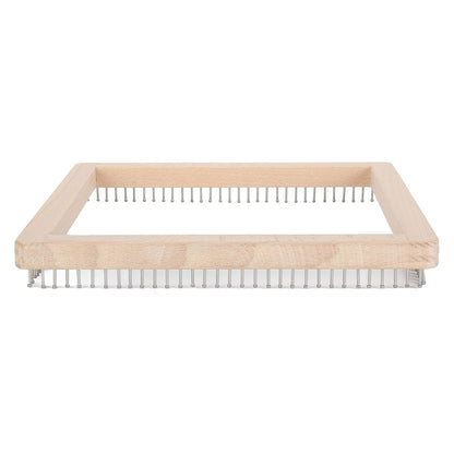 Wooden Knitting Looms for Blankets Square, DIY Hand Crafted Chunky Yarn Looms Board for Hat Scarf Socks Sweater Beech Wood & Stainless Steel (30 * 30cm)