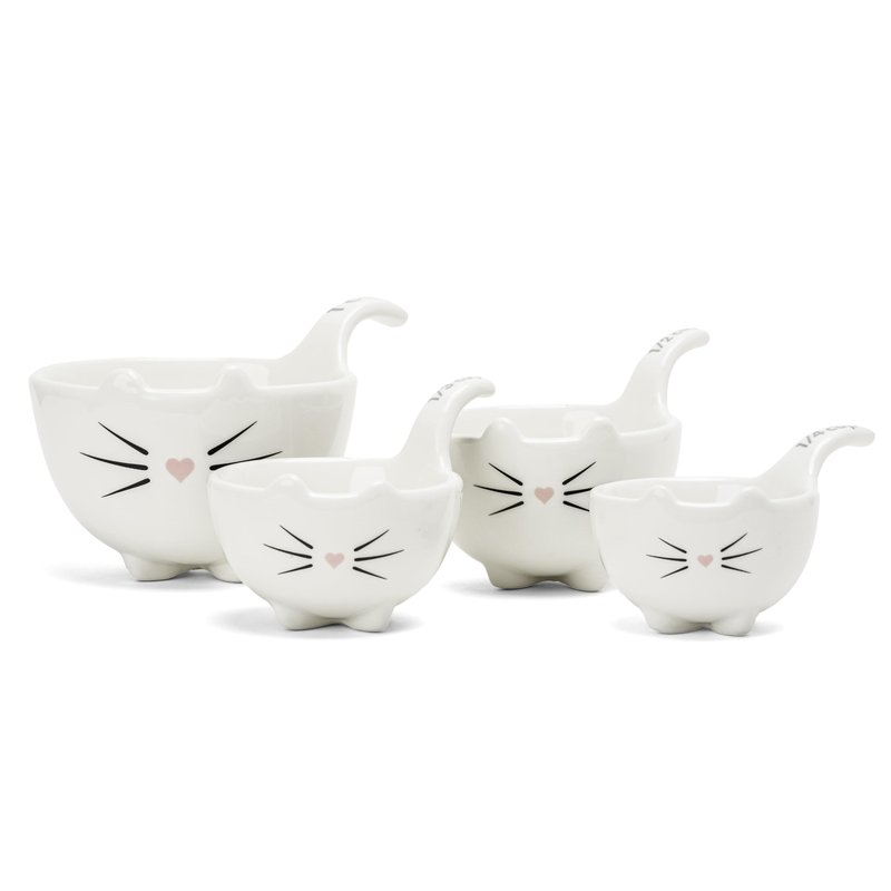 Lemon Ceramic Spoons Set: Lemon Shaped Measuring Spoons: 1 Tablespoon, 1 Teaspoon, 1/2 Teaspoon and 1/4 Teaspoon