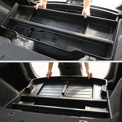 QXZcar For 2017-2022 Honda CR-V Trunk Hidden Storage Box, CRV Insert Cargo Rear Hatch Specific Organizer, SUV Extra Space fits CR-V EX EX-L LX Touring Under Cargo Floor Storage Bins Accessories