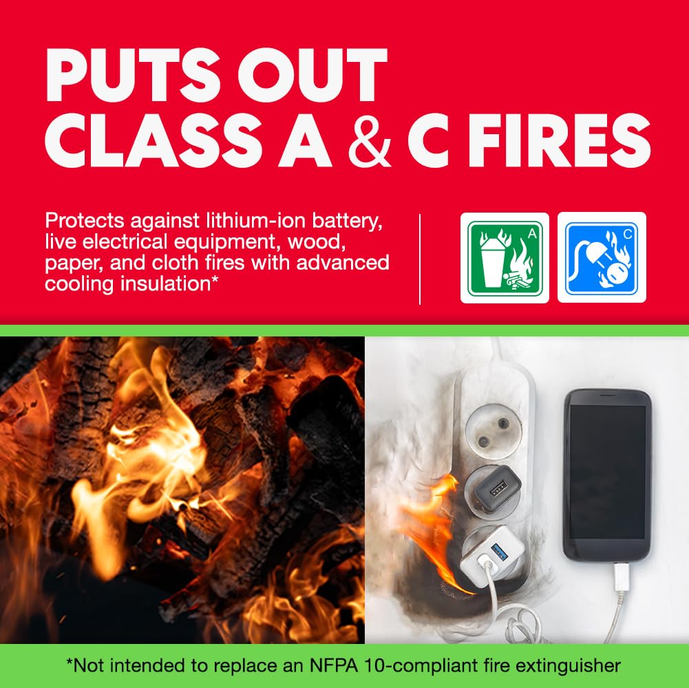 BurnBuster Lithium-Ion Fire Extinguishing Gel 3-Pack - Battery Fire Suppression Gel for Electronics, Stops Thermal Runaway, Non-Toxic, Eco-Friendly, 14oz Canister, Made in USA