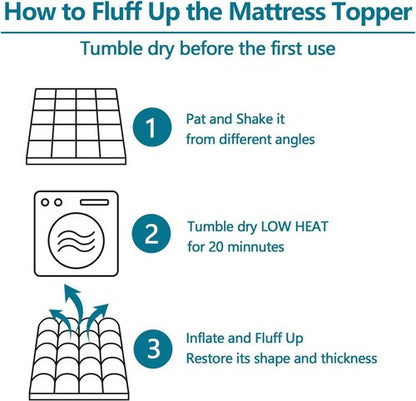 CHOKIT Full Mattress Topper - Extra Thick Pillow Top for Back Pain Relief | Cooling Mattress Pad with Deep Pocket (8-21 Inch)