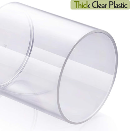 Skiennix Acrylic Qtip Holder Dispenser - Clear Plastic Canister Set for Cotton Swabs & Makeup Storage