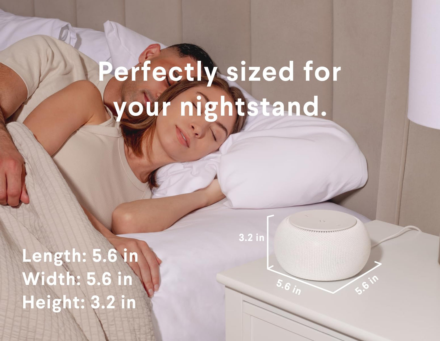 SNOOZ Pro White Noise Sound Machine - Natural Fan Noise, Non-Looping Sound, App Scheduler - Travel Case Included, Sleep Aid for Adults & Baby, 10 Volume Settings, Portable, Gift Registry - Cotton