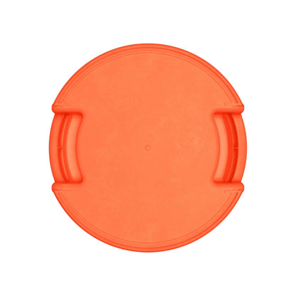 SPARTA Bronco Waste Container Trash Container, Round Trash Bin for Disposal, 10 Gallons, Orange, (Pack of 6)