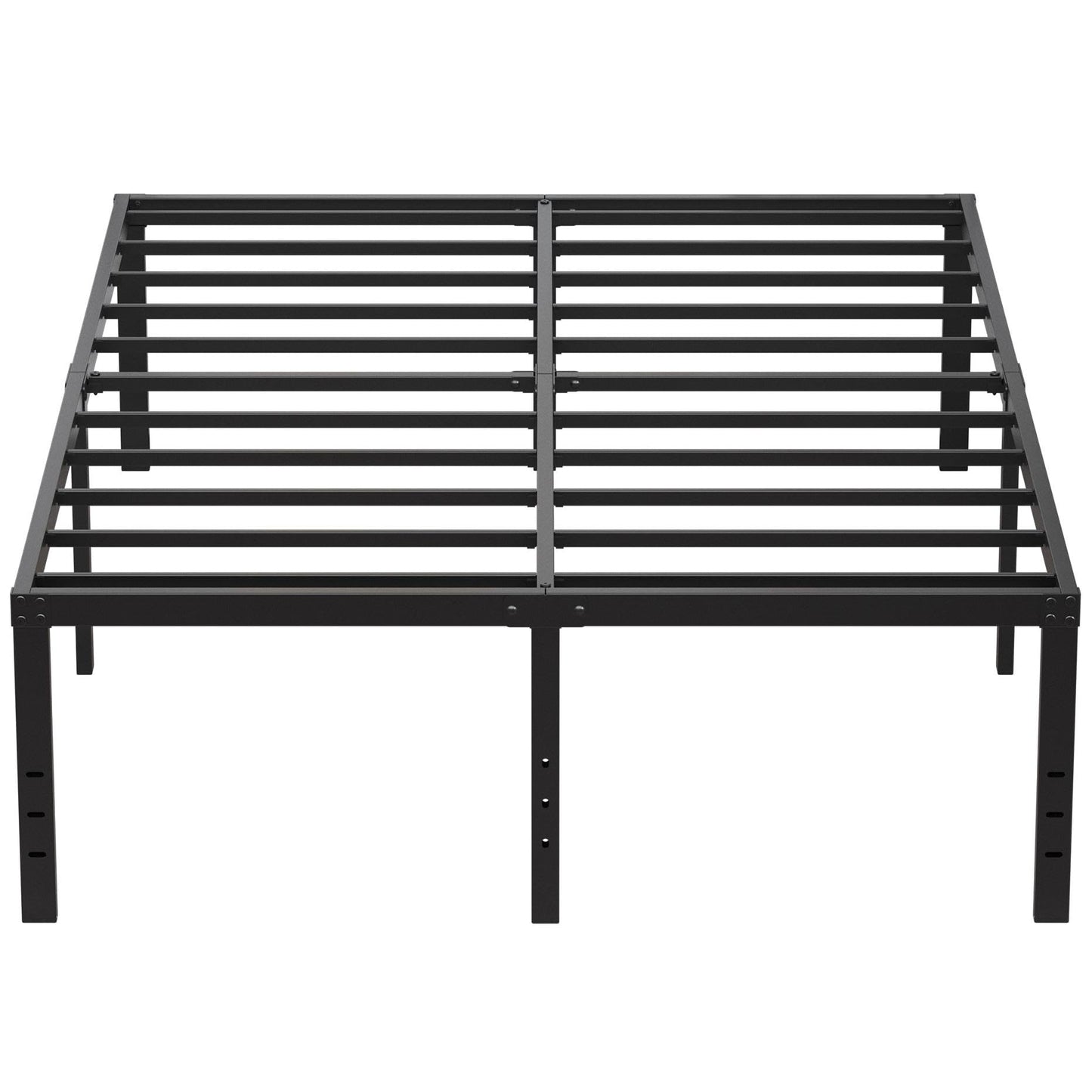 EMODA 20 Inch Queen Bed Frame No Box Spring Needed Heavy Duty Metal Tall Platform Bed Frame Queen Size with Large Storage Space, Easy Assembly, Black