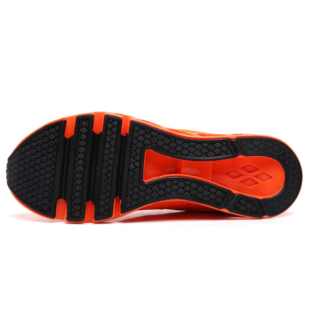TSIODFO Slip on Sneakers for Women Sport Running Shoes Athletic Train Tennis Walking Shoes Ladies Gym Workout Jogging Fashion Sneaker Orange Size 8.5