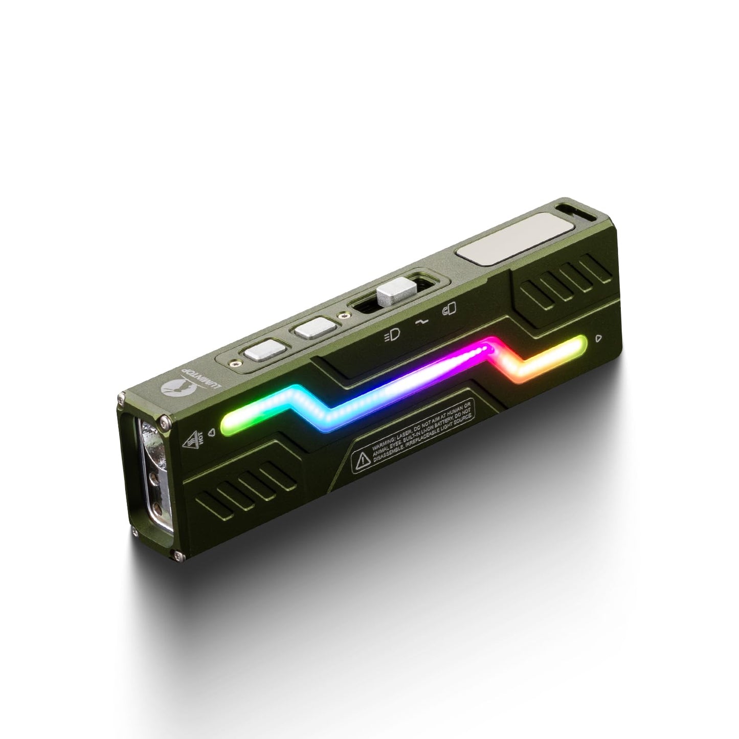 MoonBox 3.0 Multi-Functional Flashlight with 1200 Lumens, UV Detection, RGB Mood Light, Side Work Light, USB-C Rechargeable, IPX6 Waterproof, Compact Flat Design for EDC & Outdoor Adventures
