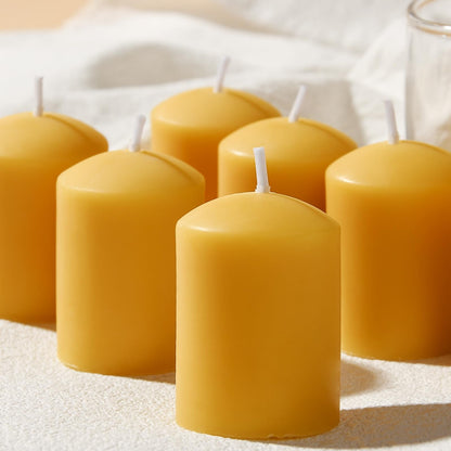 JONERAY Beeswax Votive Candles Bulk-Pack of 10, Natural Unscented Beeswax Candles - 9 Hour Burn Time