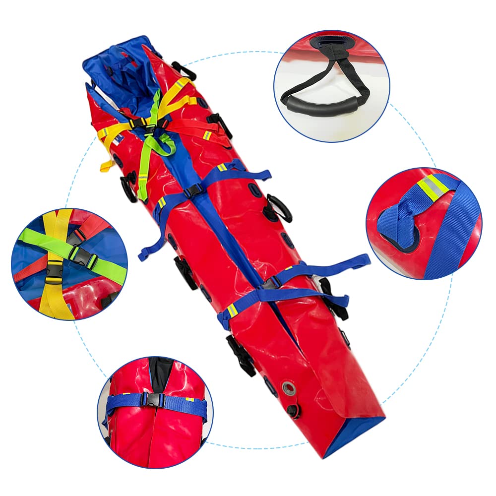 First Aid Vacuum Stretcher - Emergency Full Body Limb Splint Outdoor Immobilization Protection Patient Transport Device for Rescue, Accidents