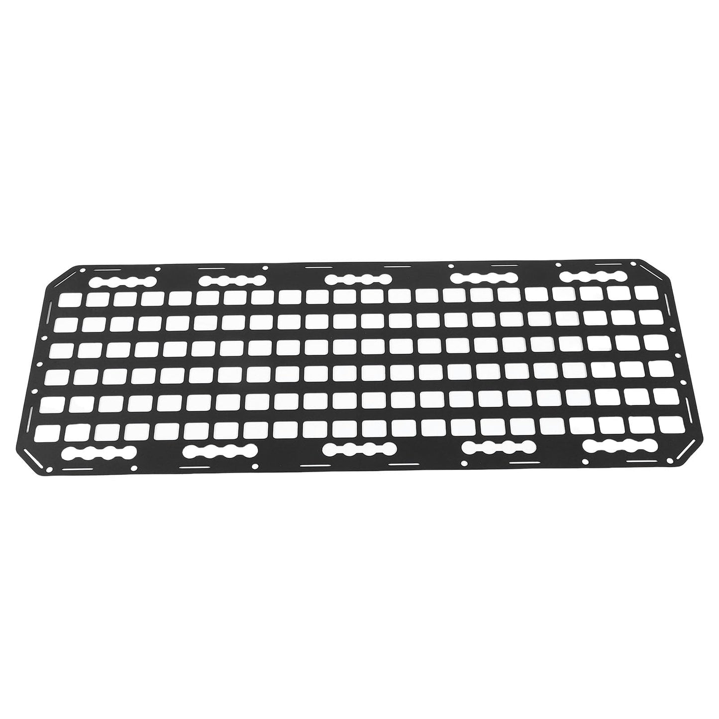 aqxreight Truck Bed Molle Panel, Aluminum Truck Side Storage Organizer Rack for L Track High Hardness Metal Side Bed Cargo Gear Holder with Sandblasted Finish Easy Install Utility Mount