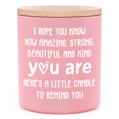 Inspirational Gifts for Women, You are Amazing Candle 10Oz, Birthday Graduation Encouragement Cheer Up Positive Affirmations Gifts for Women Friends, Get Well Cancer Care Gift, Soy Wax Scented Candle
