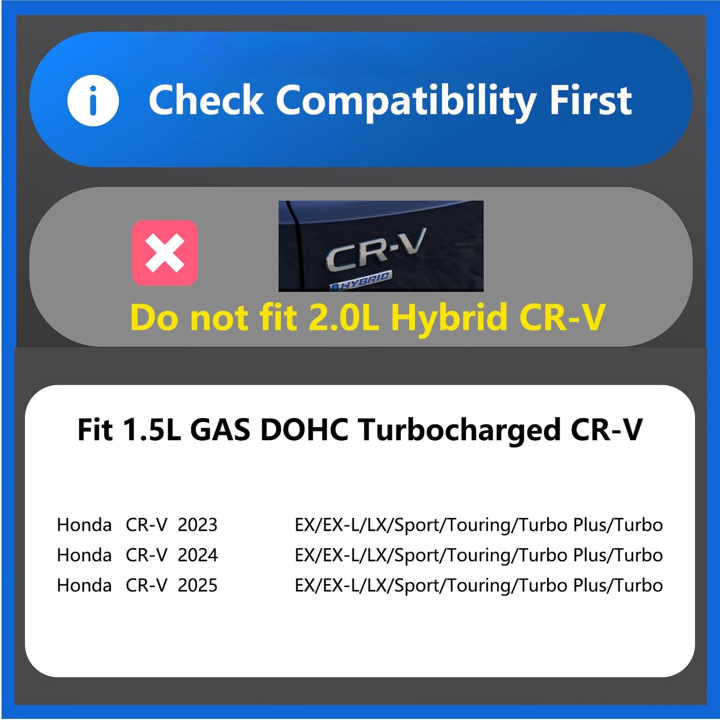 QXZcar Heavy-Duty Trunk Organizer for 2023-2025 Honda CR-V, Insert Cargo Rear Hatch Hidden Storage Box fits CRV EX EX-L LX Touring Accessories
