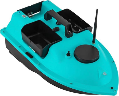 RC Bait Boat 600m/1968ft Long-Distance Control Surf Fishing Bait Boat 4.4LBS Loading Capacity with Dual 5200mAh Battery and LCD for Lake/Ocean Angling Auto Navigation (Blue)