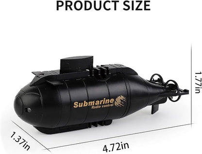 Mini RC Submarine Boat for Kids 6CH Remote Control High-Speed Waterproof Diving Toy for Pools Lakes Bathtubs – Gift for Boys and Girls（Black）