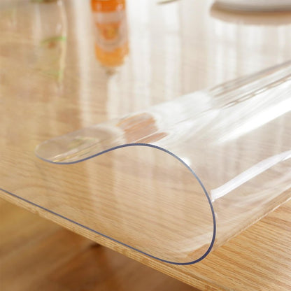LovePads Clear Table Cover Protector, 23.6 x 39 Inch 2mm Thick Plastic Table Cover, Table Protector for Dining Room Table, Waterproof Dresser Cover Top for Kitchen, Coffee, Writing Desk