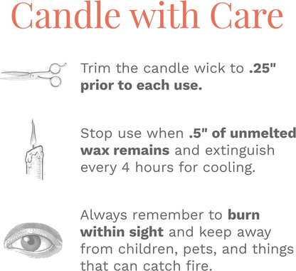 CANDLE-LITE Scented Evening Fireside Glow Fragrance, One 18 oz. Single-Wick Aromatherapy Candle with 110 Hours of Burn Time, Off-White Color, Jar