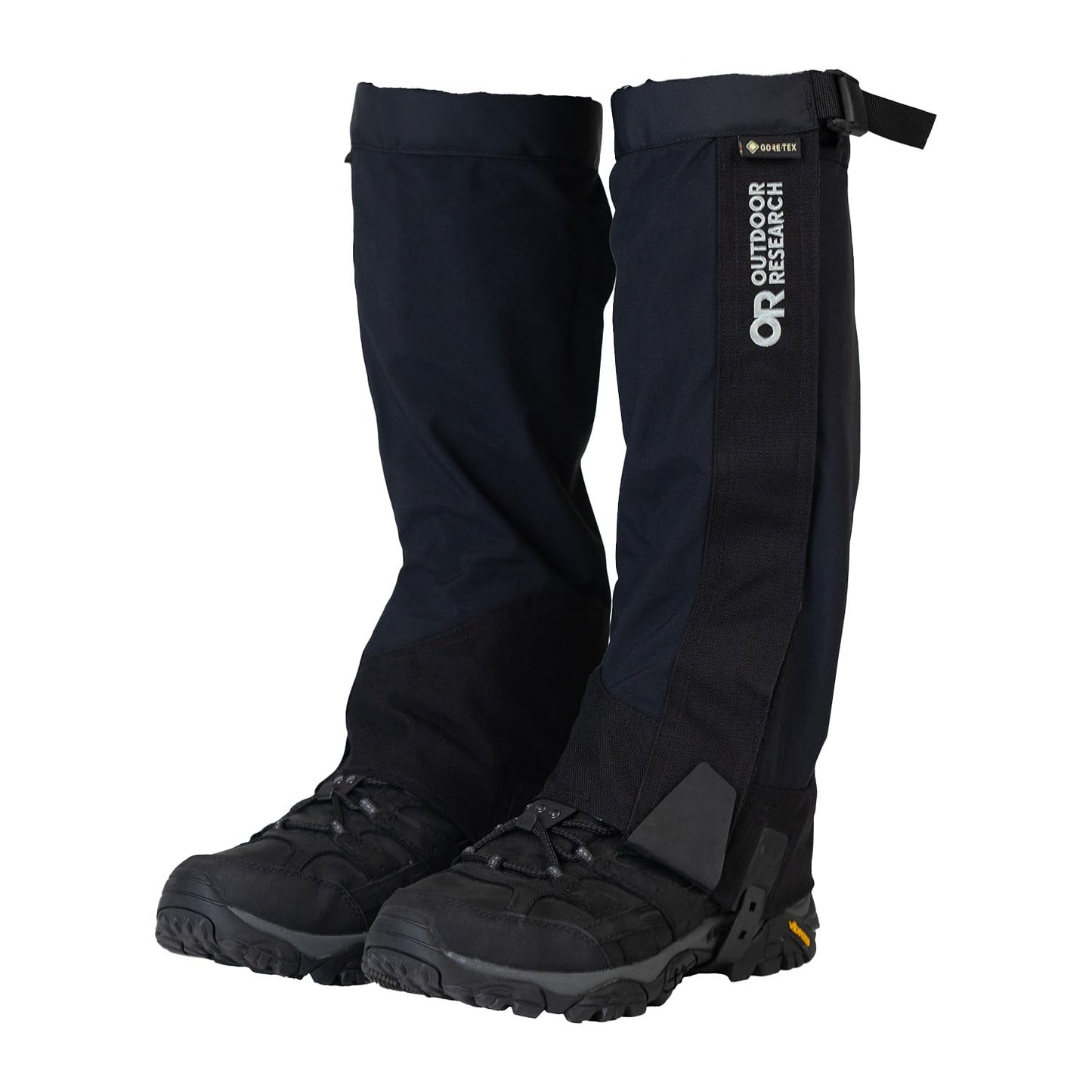 Outdoor Research Men’s Crocodile Gore-TEX Gaiters – Breathable Leg Protection, Black, Medium