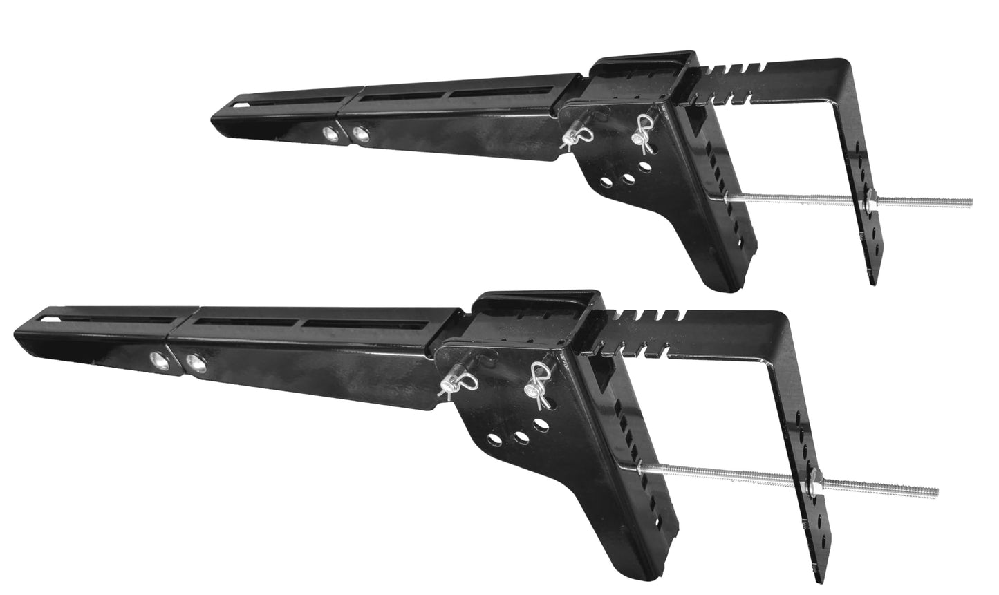 Mount-n-Lock RV Bumper Bundle (2 Items): 1 Set HD SafetyStruts, 1 Pair GennyGo Folding Arms (1SNUHD, 2FSAS)