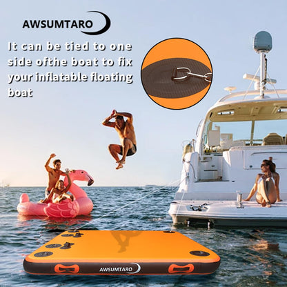 Inflatable Floating Platform，Inflatable Floating Dock，Multi-Scene Water Floating Platform，Suitable for Rivers, Lakes, seasides, Swimming Pools;