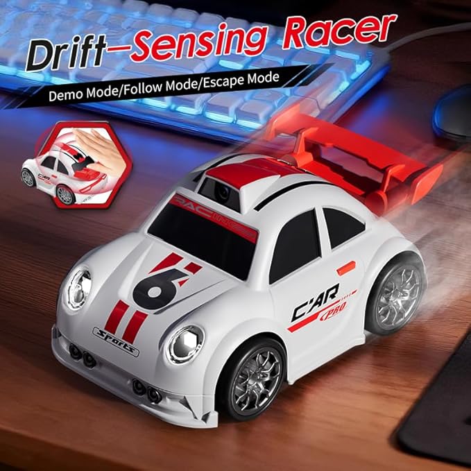 RC Cars with Camera RC Drift Car with Follow Escape One-Click Demo Mode Real-time Video Transmission Allows for Taking Photos Racing Car Toy for Teens and Adults (2 Players Racing)