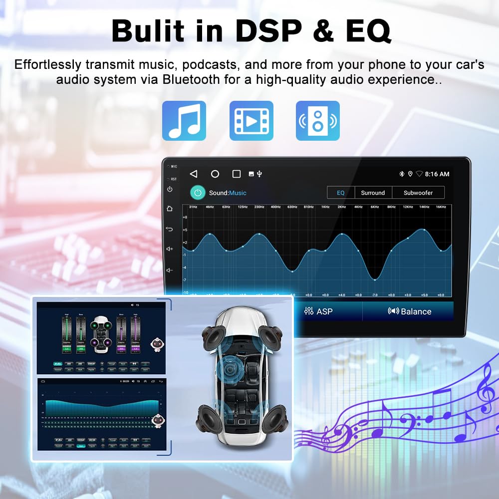 AWESAFE [4Core+64GB] Android Car Stereo for Jeep Patriot Compass 2010 2011 2012 2013 2014 2015 2016, 10" Touch Screen Radio for Jeep Compass with CarPlay Android Auto GPS 5GWiFi Included Camera