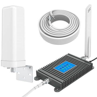 Cell Phone Signal Booster Boosts 5G 4G LTE Band 2/4/5/12/17/13 for All U.S. Carriers Verizon, ATT, Sprint, Omni-Directional Antenna Kit for Home, FCC Approved