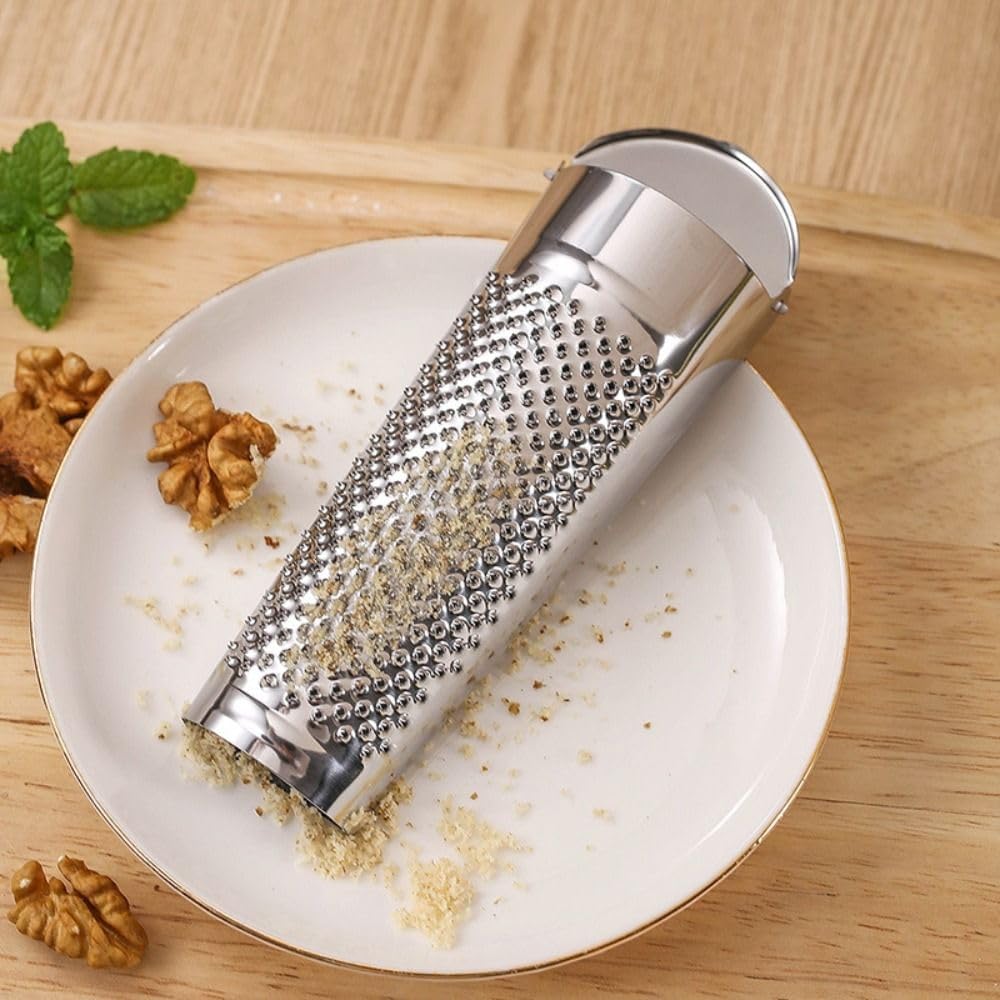 Skiennix Stainless Steel Nutmeg Grater - Multifunctional Citrus, Ginger & Garlic Kitchen Tool
