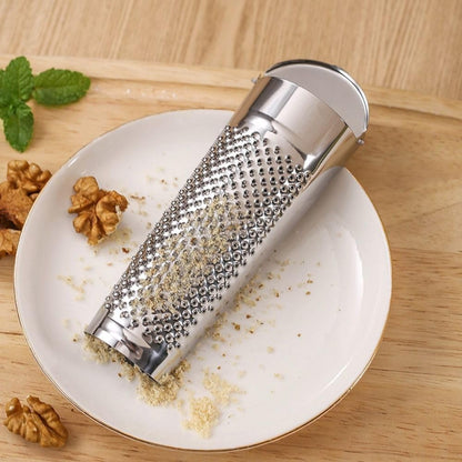 Skiennix Stainless Steel Nutmeg Grater - Multifunctional Citrus, Ginger & Garlic Kitchen Tool