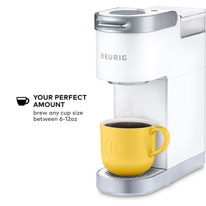 Keurig K-Mini Plus Single Serve K-Cup Pod Coffee Maker, with 6 to 12oz Brew Size, Stores up to 9 K-Cup Pods, Travel Mug Friendly, Matte White