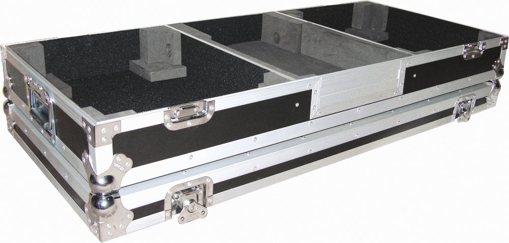 10" Format DJ Mixer and Two Battle Position Turntables Flight Coffin Case