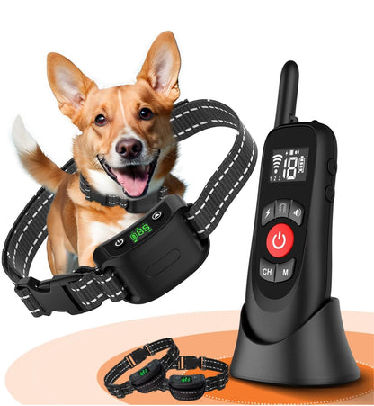 howfateam Wireless Dog Fence Collar, Electric Dog Fence & Remote Training Collar, Magnetic Charging Base, Portable Outdoor Wireless for Yards, Adjustable for Small Medium Large Dogs