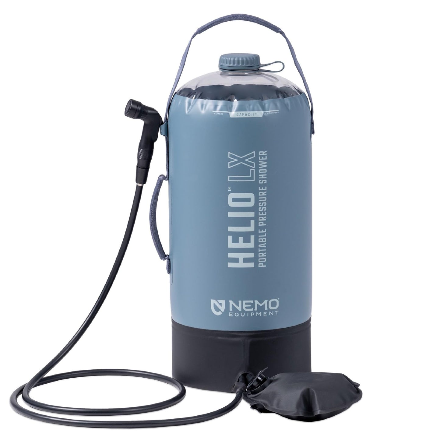 Nemo Equipment Helio LX Portable Pressure Shower - Fortress/Silt/Black - 22L