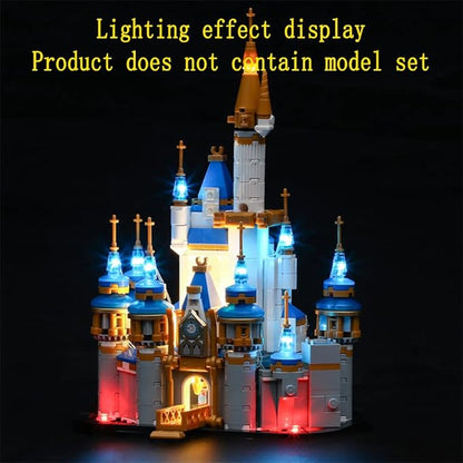 LED Light Kit Compatible with Lego Mini Disney Castle - Lighting Set for 40478 Building Model (Model Set Not Included)
