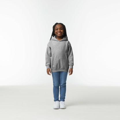 Gildan Youth Hoodie Sweatshirt, Style G18500B, Black, Small