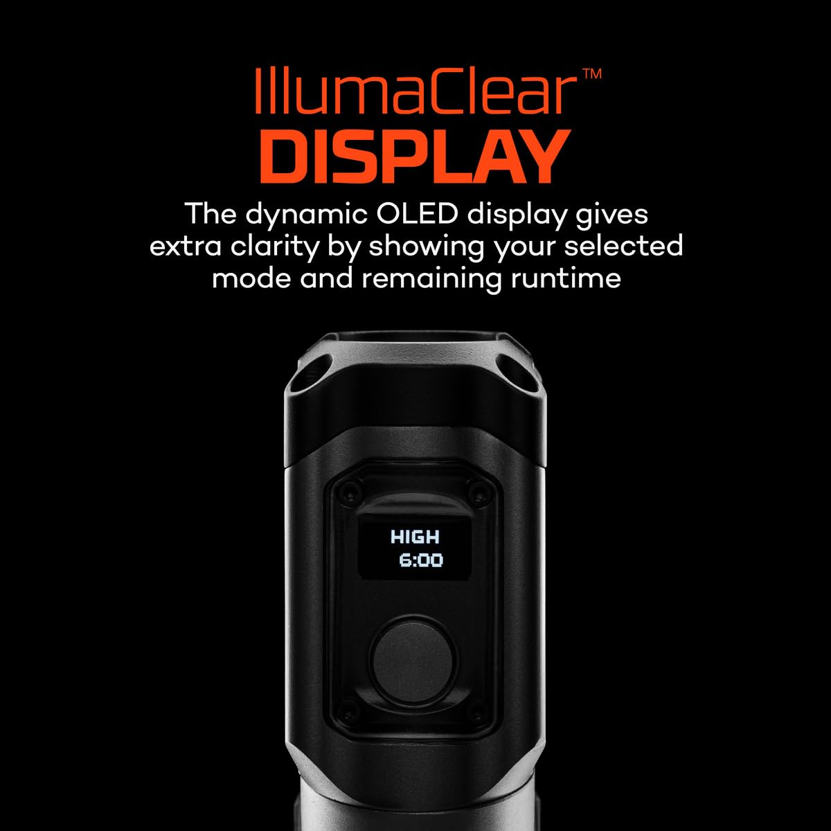 NEBO Paradigm Spotlight | Rechargeable 7500 Lumens Flashlight, Powerful Magnetic Base, Digital Display, Ergonomic Angled Grip, IPX6 Water-Resistant, Removable Belt Clip