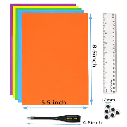 84PACK Foam Craft Sheets 8.5x5.5 inch Eva Color Bulk Foam Paper Set for Kids Classroom Art Craft Projects DIY Handcraft by MEARCOOH