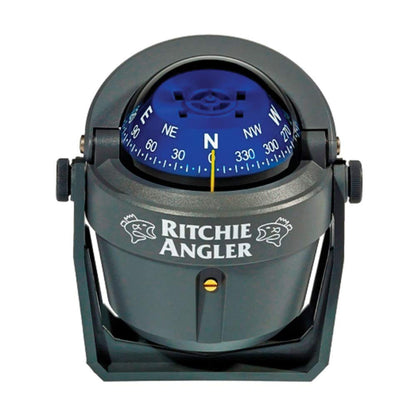 Ritchie Navigation RA-91 Angler Compass - Bracket Mount, Gray with Blue Dial, 2-3/4"