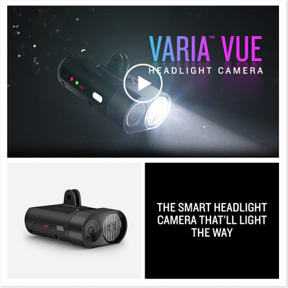 Garmin Varia™ Vue, Cycling Headlight and 4k Camera, Light Intensity up to 600 Lumens, Crystal-Clear Video Recording, Incident Detection While Cycling