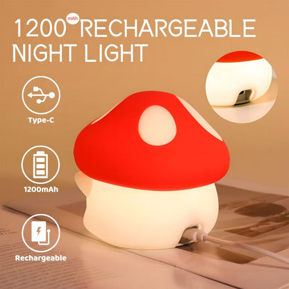 Daixinde Duck Night Light Silicone Squishy, Tap Control 2 Brightness, 50Hrs Battery Kids Nightlight, 30Min Auto Timer, Rechargeable Bedside Lamp for Toddlers, [Valentines Gifts]