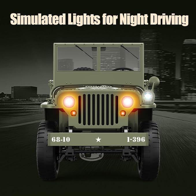 YIKESHU Remote Control Car 2.4Ghz 4WD Off Road RC Truck Vehicle with Linked Lights Rc Crawler 1:10 All Terrain Remote Control Trucks RTR Hobby RC Car for Adults Indoor Outdoor Rc Cars