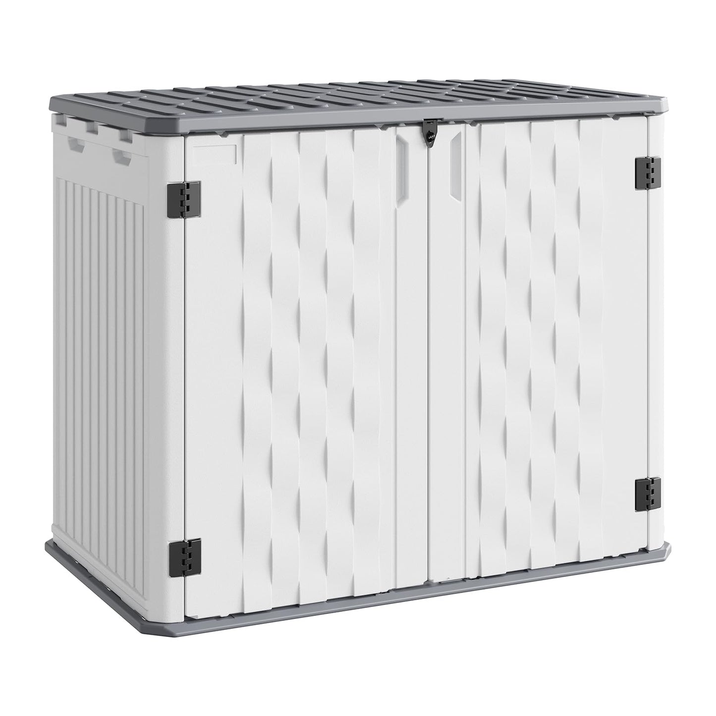 Garvee Outdoor Resin Storage Cabinet, 34 Cu ft Outdoor Storage Box Waterproof, Outdoor Storage Cabinet for Patio Tools, Sofa Cushion, Lawn Mower and Garbage Cans
