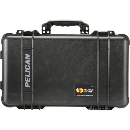 Pelican 1510SC Watertight Wheeled Carry On Hard Studio Case with Padded Yellow Foam Dividers, Black