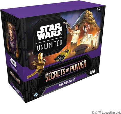 Asmodee Star Wars: Unlimited TCG Secrets of Power PRERELEASE Box - 6 Booster Packs Exclusive Chancellor Palpatine &amp Padmé Amidala Promo Cards Ages 12+ 2+ Players 20 Minute Playtime