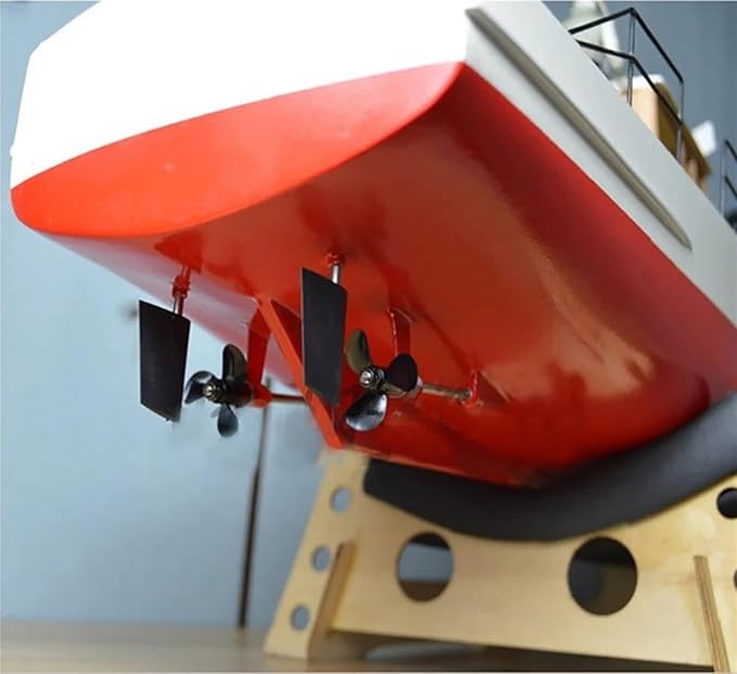 RC Boat Nylon Dual Steering Rudder with Servo Steering Arm Rod Stopper Ball Head Joint for RC Boat Scale Marine Cruise(B)