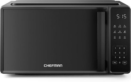 Chefman Microwave Oven - 0.7 Cu. Ft. Compact Design, 700 Watts, 10 Power Levels, Child Safety Lock - Black