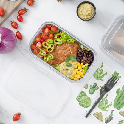 Restaurantware Futura 23.6 Ounce Meal Prep Containers With Lids 100 Microwavable To Go Containers - Inserts Sold Separately Disposable Silver Plastic Food Containers With Lids