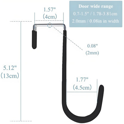 Kryoflare Black Wreath Hanger for Front Door, Metal Wreath Hooks Holder Over The Door Wreath Hanger for Hanging Christmas Decorations Decor