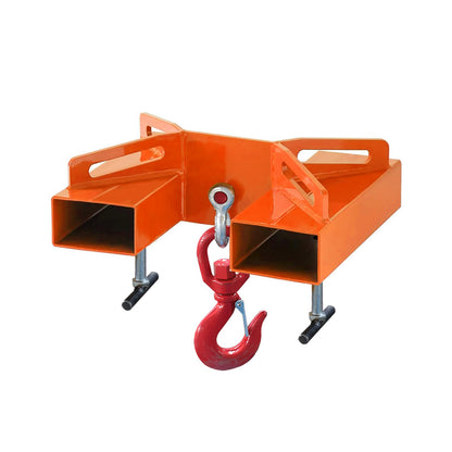 FAYUWUOX 3T/6600LBS Forklift Mobile Crane, Truss Jib Boom Hoist with 2 Hooks, Heavy Duty Forklift Extension Attachment