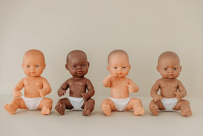 Miniland Realistic Baby Doll with Anatomically Correct Features Reborn Baby Dolls Cute Scented Body with Vanilla Perfume Comes in Polybag 12 5/8 inches Tall | Caucasian Girl