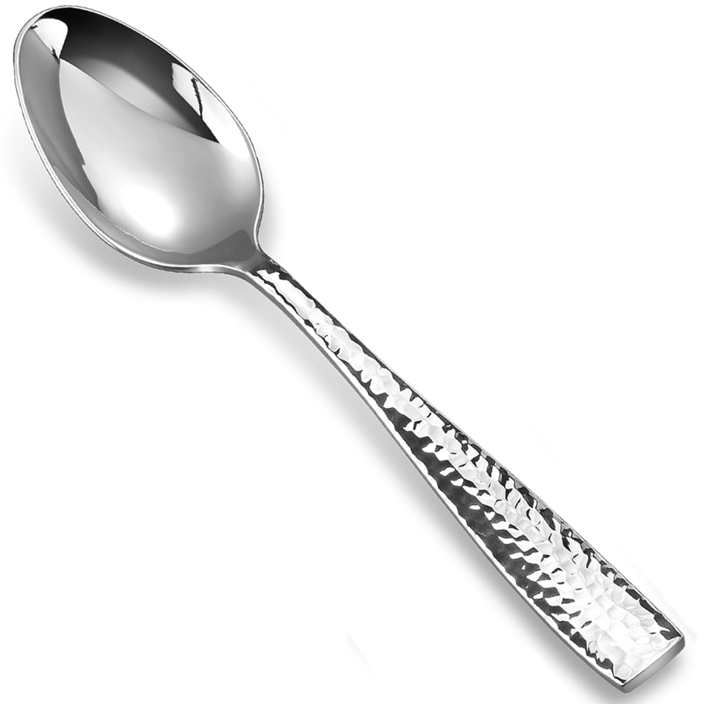 KEAWELL Premium 4-Piece Louis Hammered Spoons Set, 18/10 Stainless Steel, Set of 4, Fine Spoon Set with Squared Edge, Dishwasher Safe (7.6" Dinner Spoon)
